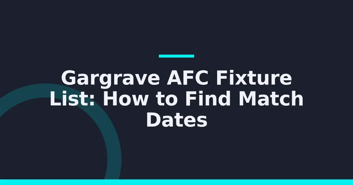 Find Gargrave AFC fixtures in 3 simple places